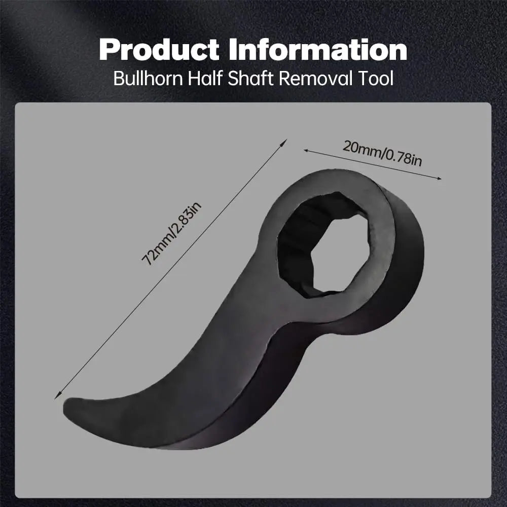 2PCS Pry Bar Wrench Adaptor Head, 2026 New Horn Type Half Shaft Removal Tool Openend Wrench