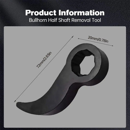 2PCS Pry Bar Wrench Adaptor Head, 2026 New Horn Type Half Shaft Removal Tool Openend Wrench