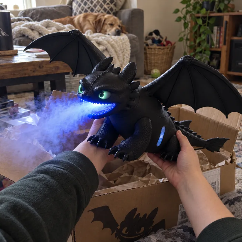 🐉 Black Dragon Mist Humidifier – Glowing Dragon Breath Humidifier & Fantasy Desk Decor ✨💨