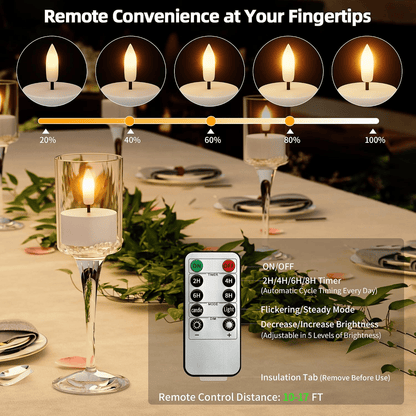 🕯️Rechargeable Flameless LED Tea Lights, Charging Station & Remote Included, Flickering Fake Candles, Safe No Flame Candle for Home, Wedding, Festival & Emergency Lighting