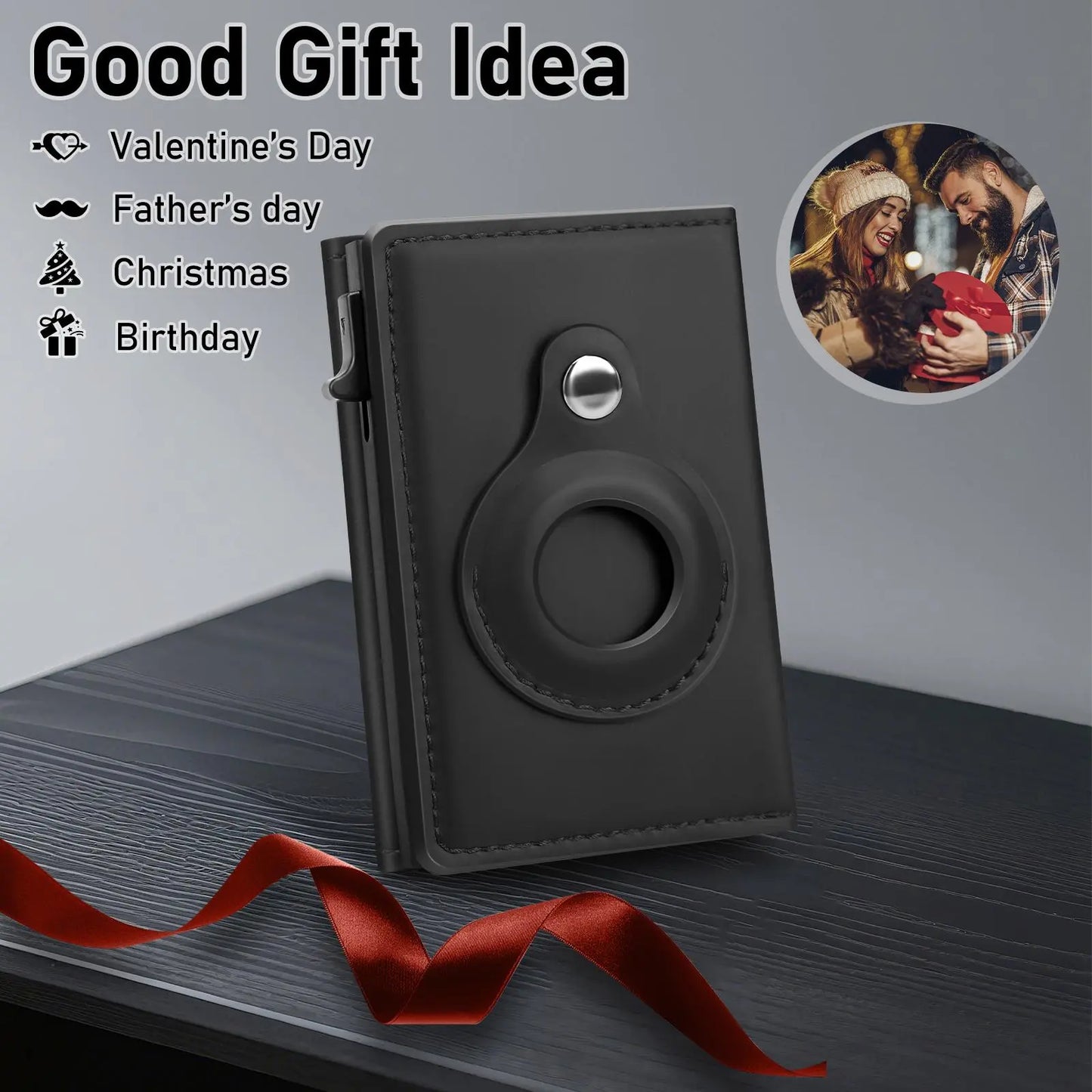 Portable Leather Smart Wallet RFID Blocking Slim Minimalist 6-9 Card Capacity ID Window Cash Slot Ultrathin Design for Everyday Carry