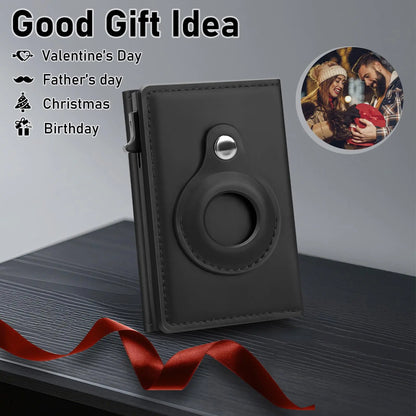 Portable Leather Smart Wallet RFID Blocking Slim Minimalist 6-9 Card Capacity ID Window Cash Slot Ultrathin Design for Everyday Carry