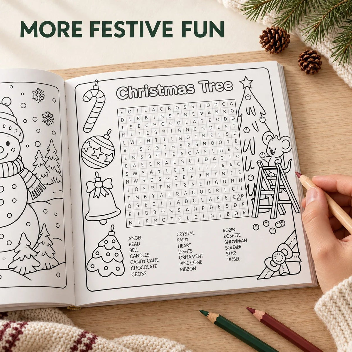 🎨 24-Day Christmas Colouring Advent Book – A New Festive Surprise Every Day 🎄