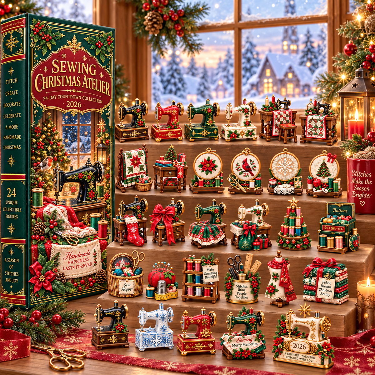 🩷Sewing Christmas Atelier 2026 – 24-Day Countdown Collection with 24 Unique Sewing & Quilting Miniatures