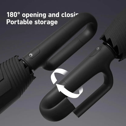 🌂Automatic Folding Umbrella,Portable Rain Umbrella with Loop Buckle, Windproof & Waterproof Umbrella for Men & Women
