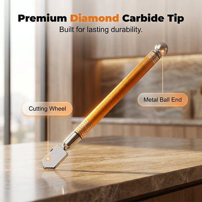 ✨Professional Diamond Glass Cutter with Alloy Handle Roller Wheel