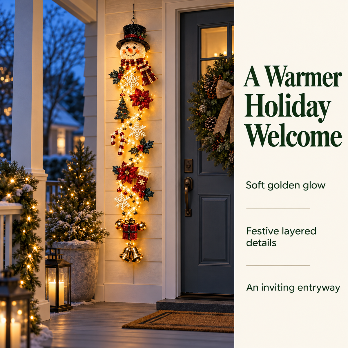 🎄 Glowing Christmas Door Hanger