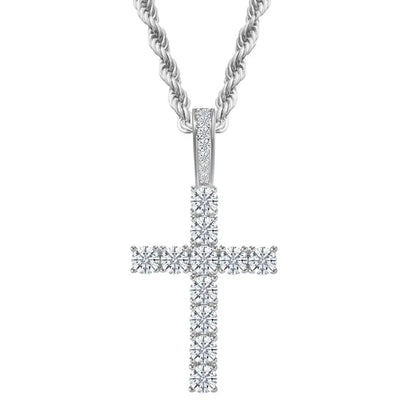 ✝️Cross pendant with diamond-studded necklace for Men and Women Jewelry Gift Unisex