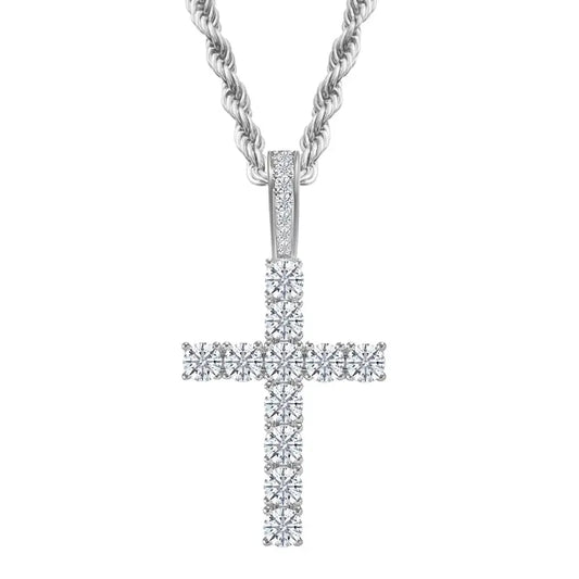 ✝️Cross pendant with diamond-studded necklace for Men and Women Jewelry Gift Unisex
