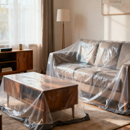 Clear Waterproof PE Tarp, Transparent Outdoor Cover with Metal Grommets💧
