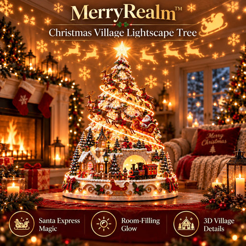 🏆 6,000+ Sold - 🎄MerryRealm Christmas Village Lightscape Tree