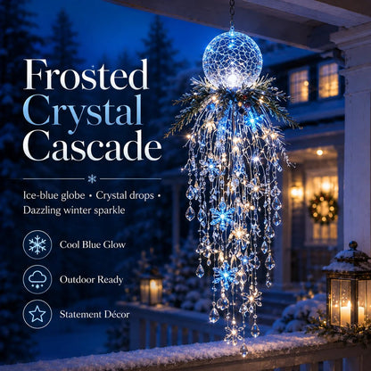 ✨❄️Crystal Cascade Christmas Light™ – Hanging Snowflake & Crystal LED Porch Décor