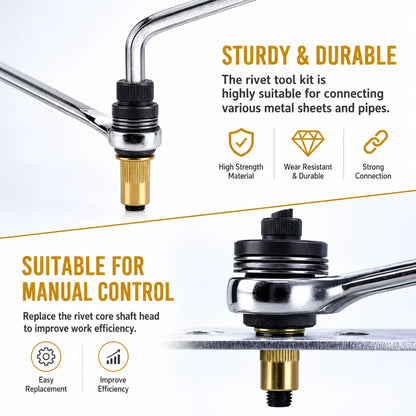 🛠️  Rivet Nut Tool – M3-M8 Rivnut Kit, Carbon Steel Manual Riveter, Auto Repair & Workshop Use