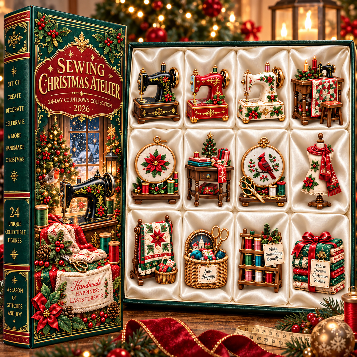 🩷Sewing Christmas Atelier 2026 – 24-Day Countdown Collection with 24 Unique Sewing & Quilting Miniatures