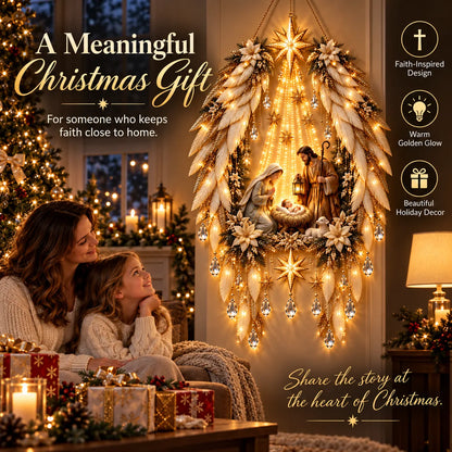 ✨ Lighted 3D Angel Wings Christmas Nativity Wall Decor ✨