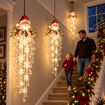 ✨❄️Crystal Cascade Christmas Light™ – Hanging Snowflake & Crystal LED Porch Décor
