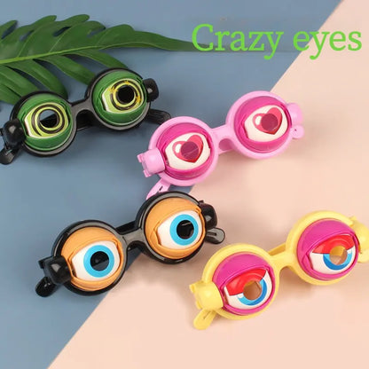 Fun and quirky glasses, suitable for children, creative prank toy, Easter, Christmas, and birthday gift, novelty and funny gadget, game accessory, suitable for party supplies.