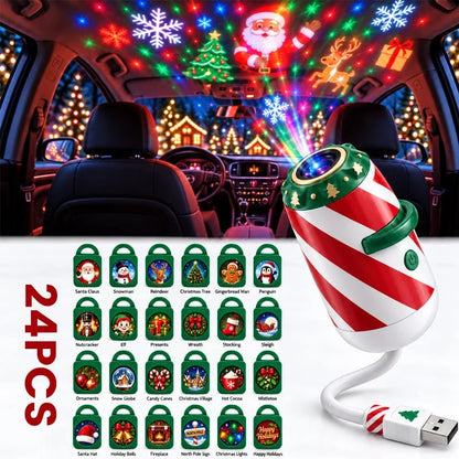 🎄 Merry Ride Christmas Car Projector Light – 5D Festive Projection Effect