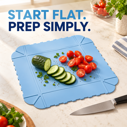 🥗 2-in-1 Foldable Silicone Cutting Mat & Serving Tray ✨