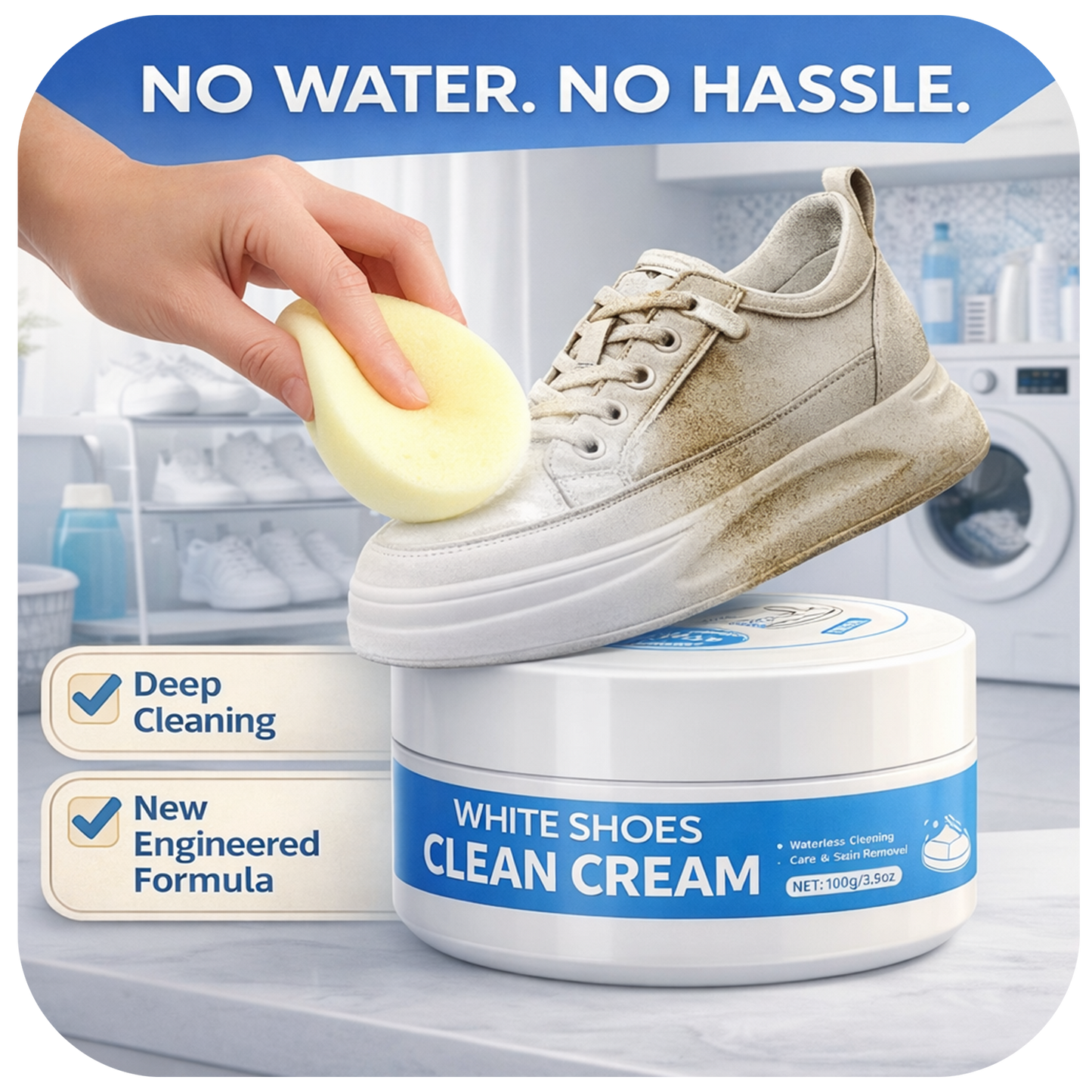 💥Second 50% Off— The Ultimate White Shoes Cleaning Cream! 👟🧼