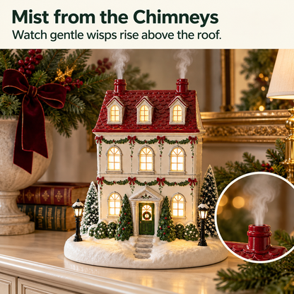 🏡Christmas House Aroma Diffuser – Gentle Mist & Glowing Windows
