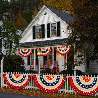 🏆Flash Sale-49% OFF⚡ 50K+ SOLD! 3 x 6 Ft LED Patriotic Bunting Banner for America’s 250th