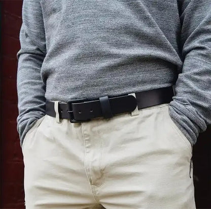 🔥 100% Handmade Full-Grain Buffalo Leather Belt – Built to Last