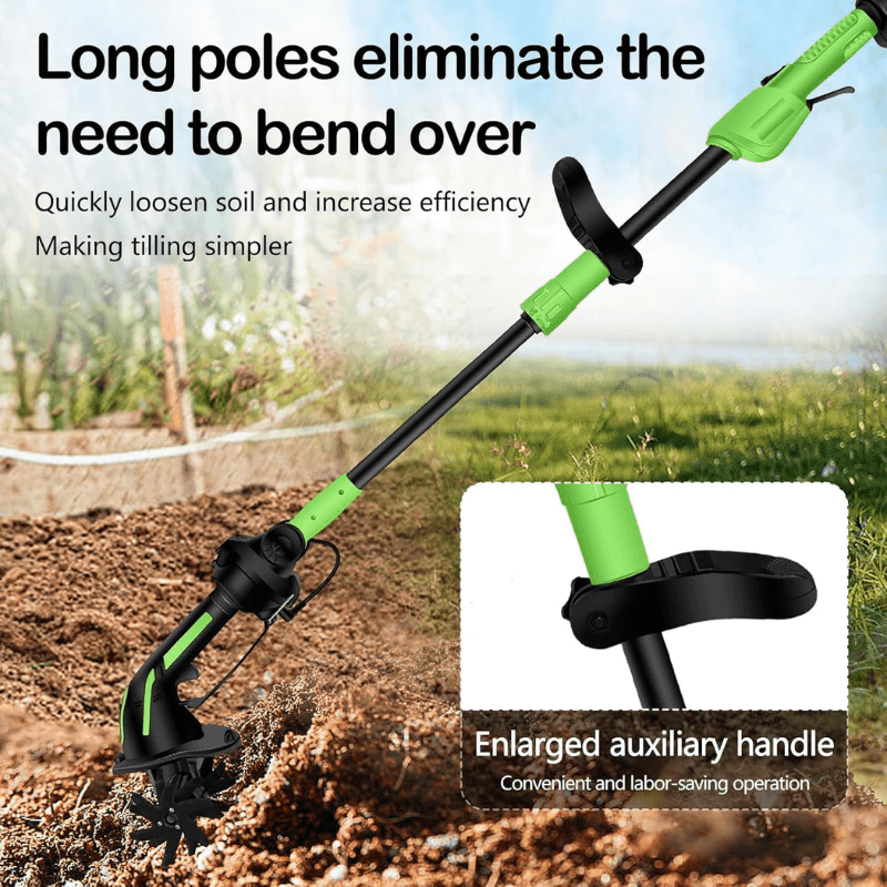 Livelydayin™ Multifunctional 2-in-1 Cordless Tiller & Cultivator with Telescopic Pole