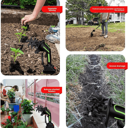 Livelydayin™ Multifunctional 2-in-1 Cordless Tiller & Cultivator with Telescopic Pole