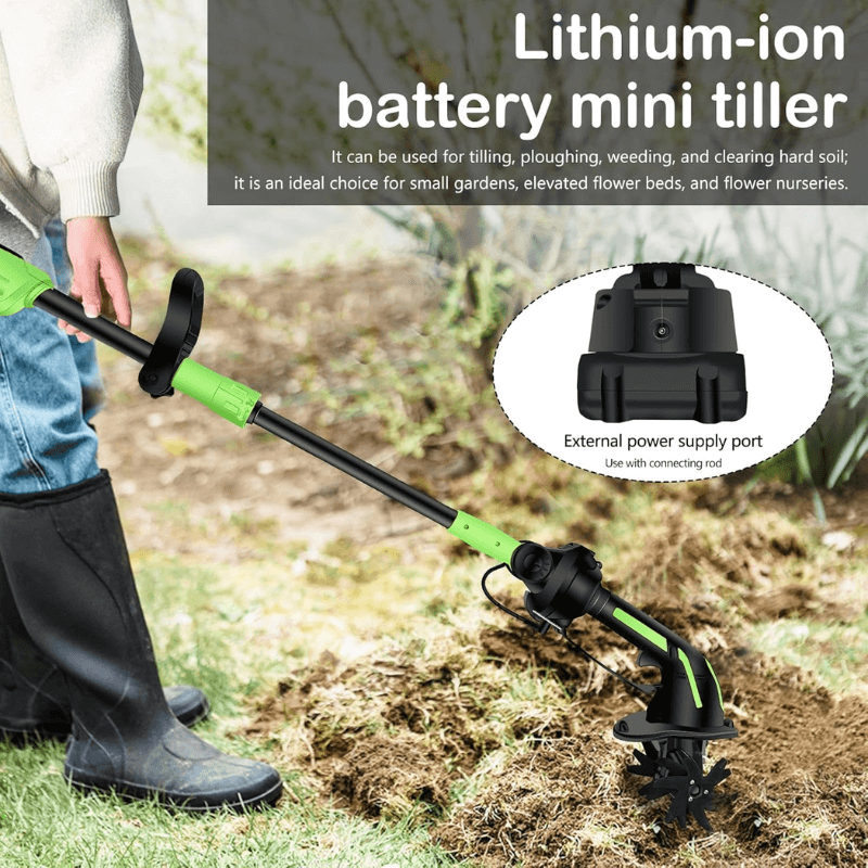 Livelydayin™ Multifunctional 2-in-1 Cordless Tiller & Cultivator with Telescopic Pole
