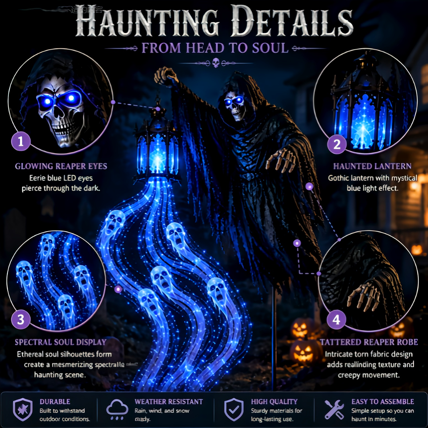 ⚡Halloween Soul Harvester Animated Garden Light