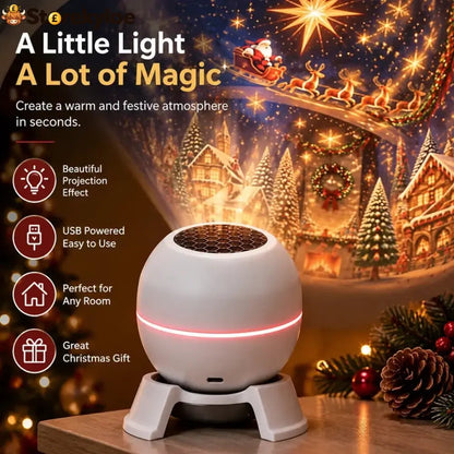 🔥🎁LAST DAY 49% OFF -🎄 Magical Christmas Projection Night Light – Transform Any Room Into A Holiday Wonderland