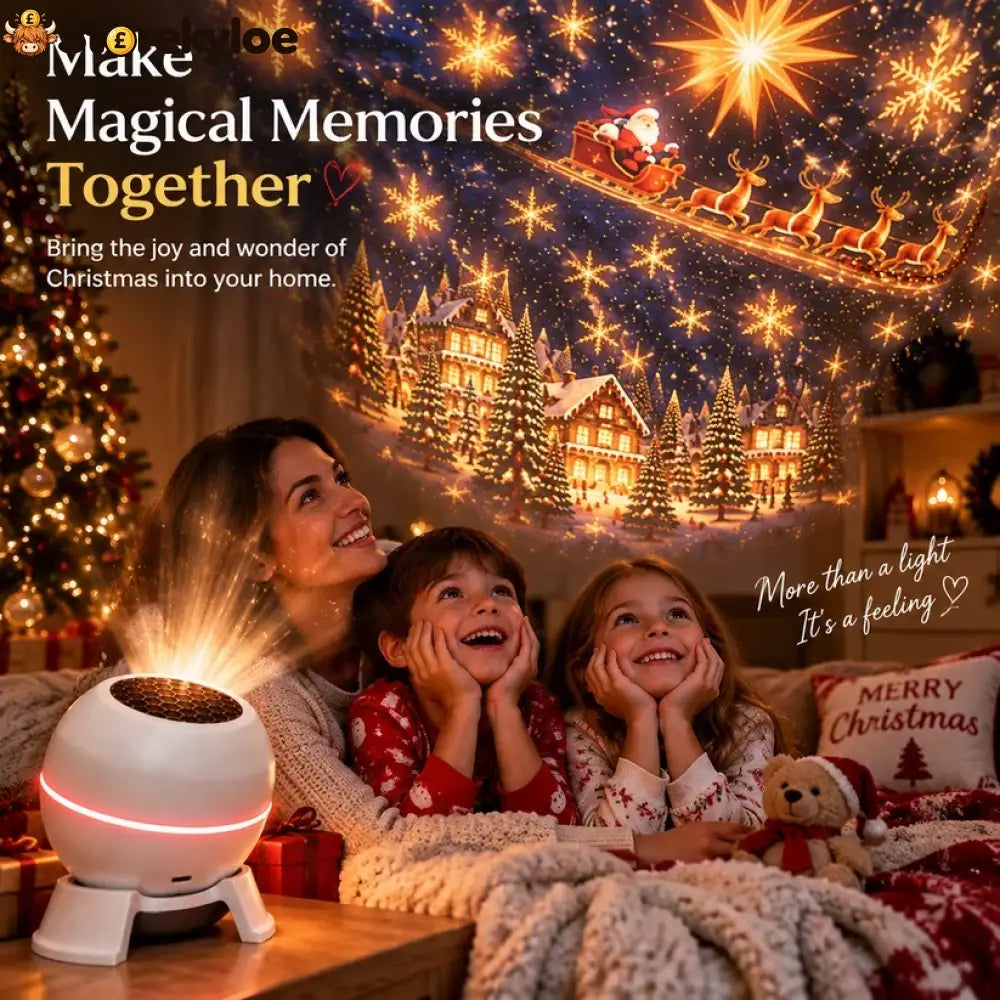 🔥🎁LAST DAY 49% OFF -🎄 Magical Christmas Projection Night Light – Transform Any Room Into A Holiday Wonderland
