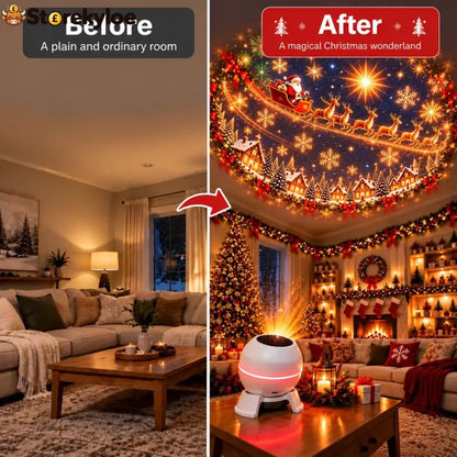 🔥🎁LAST DAY 49% OFF -🎄 Magical Christmas Projection Night Light – Transform Any Room Into A Holiday Wonderland