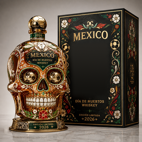 ⚽🇲🇽Mexico 2026 Día de Muertos Whiskey Bottle-Limited Edition
