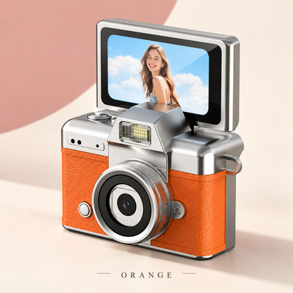 📸 Mini Keychain Digital Camera with Flip-Up Screen