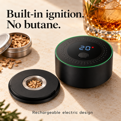 🍺 Electric Whiskey Smoker Kit — Rechargeable, No Butane