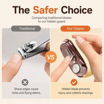 ⏳Time-Limited Special⏰2-in-1 Smart Electric Nail Trimmer u0026 Polisher for All Ages 👨‍👩‍👧‍👦 – Blade-Free, Blood-Free u0026 Stress-Free Nail Care! 💅