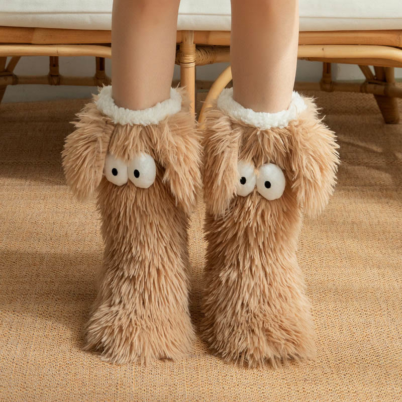 💥Plus Size Fluffy Monster Indoor Slipper Socks💥