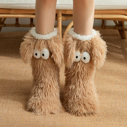 💥Plus Size Fluffy Monster Indoor Slipper Socks💥