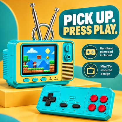 🎮 Mini Retro TV Game Console | 308 Games & Gamepad
