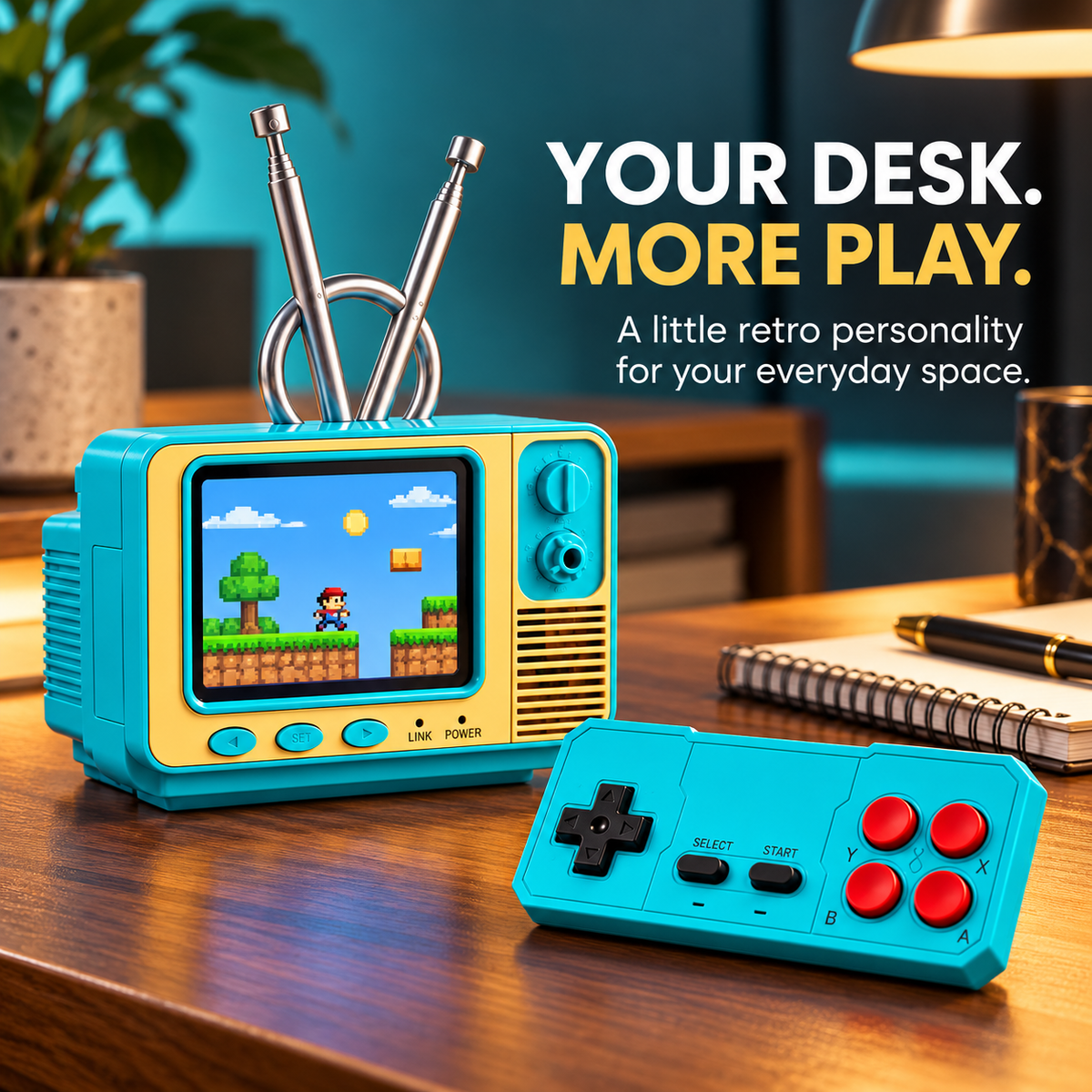 🎮 Mini Retro TV Game Console | 308 Games & Gamepad