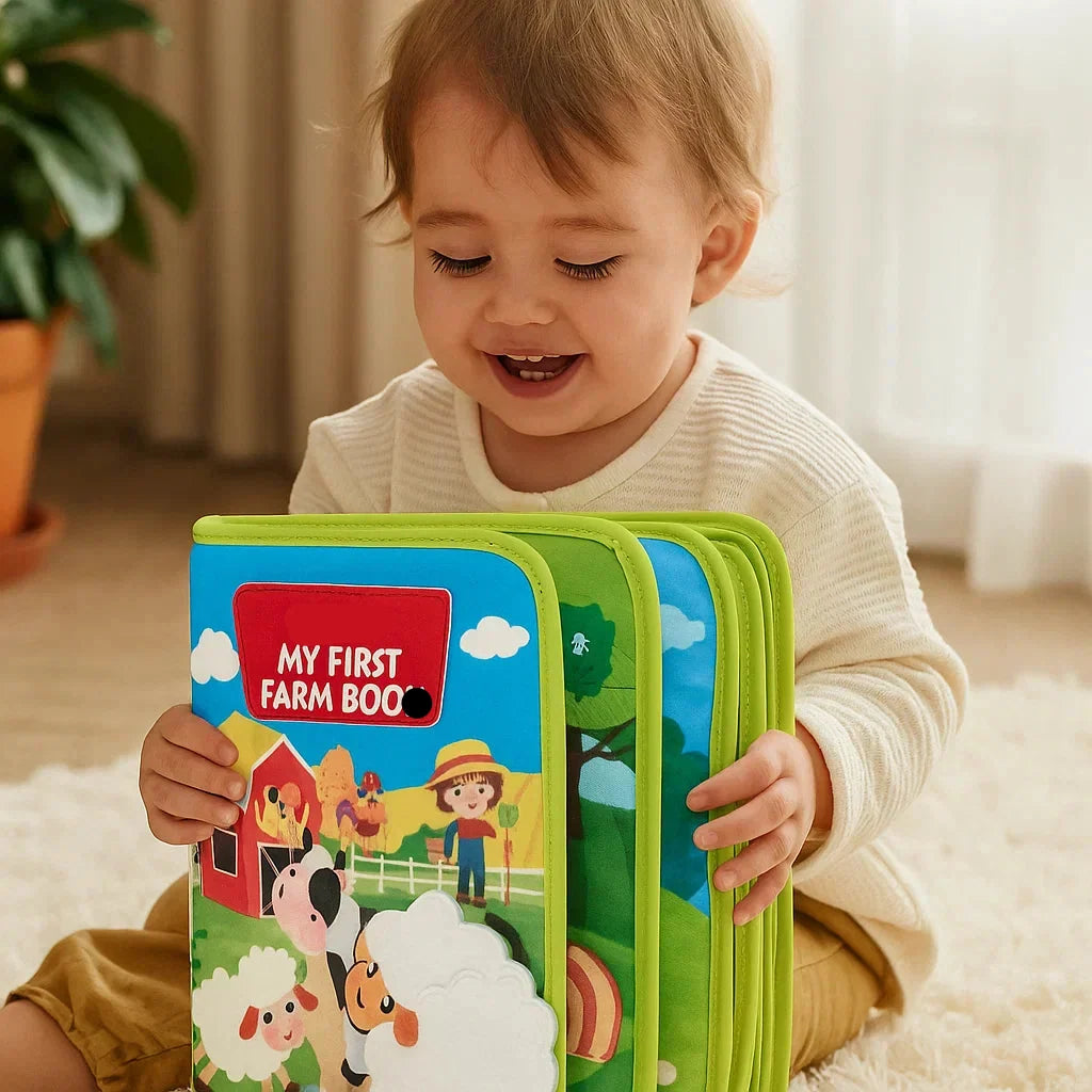 Educational Farm Story Book for Toddlers ⎜ Soft Felt Activity Book for Animal Learning and Fine Motor Skills