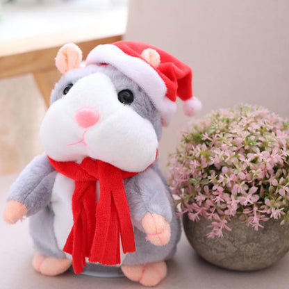 🐹💝70% OFF!!!-Ready for Christmas!🎄🎁Talking Hamster Plush – repeats whatever you say, auto head-shaking, hilarious fun for kids & adults