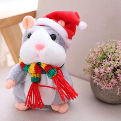 🐹💝70% OFF!!!-Ready for Christmas!🎄🎁Talking Hamster Plush – repeats whatever you say, auto head-shaking, hilarious fun for kids & adults