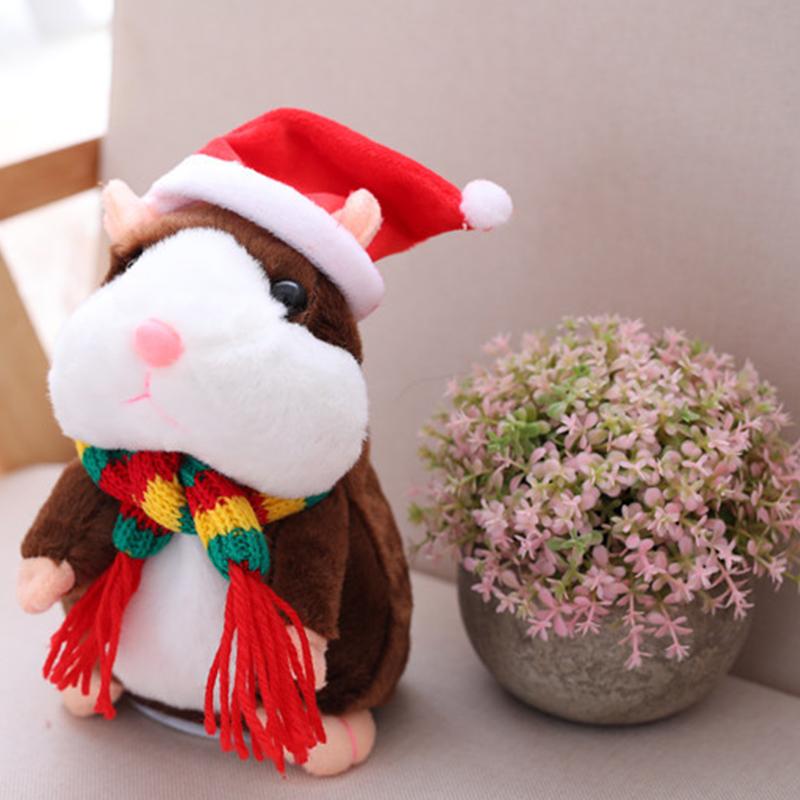 🐹💝70% OFF!!!-Ready for Christmas!🎄🎁Talking Hamster Plush – repeats whatever you say, auto head-shaking, hilarious fun for kids & adults