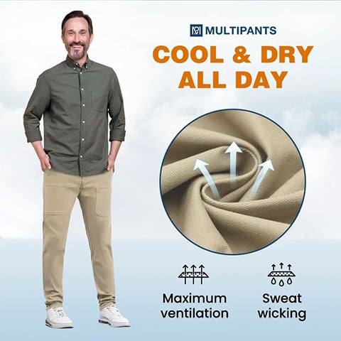 Cool and dry quick drying cargo pants fabric