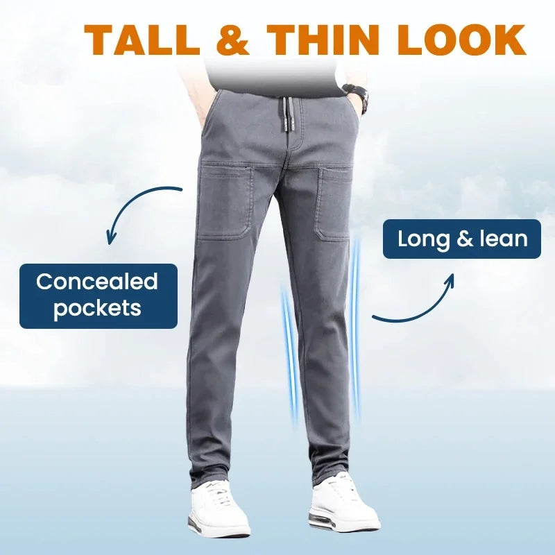 Men's cargo pants with concealed pockets