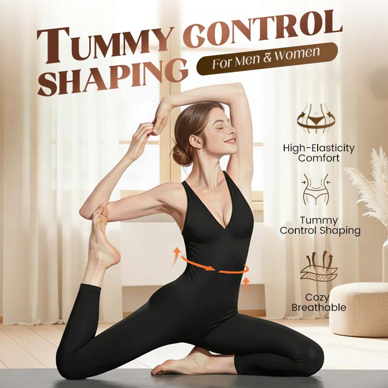 🌸High-Stretch V-Neck Jumpsuit – All-day ease for fitness & beyond. Breathable, flexible & effortlessly chic. Your go-to for movement. 🧘‍♀️💫