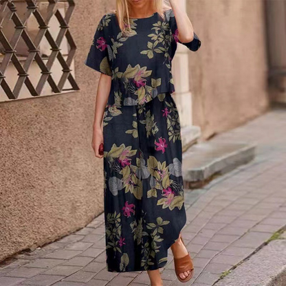 🔥Hot Sale Deals-Women's Loose Print Top ＆ Pants 2-Piece Set